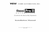 HOME AUTOMATION, INC · HOME AUTOMATION, INC. Control & Security System Installation Manual Document Number 20I00-2 Rev. 2.4 May, 2003