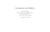 Databases and SQLite · † sqlite3 has been part of the Python library since 2.5 † sqlite3 provides connection and cursor objects to manage databases 26. Melbourne Linux Users