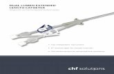 DUAL LUMEN EXTENDED LENGTH CATHETER - CHF Solutions · Dual Lumen Extended Length Catheter (dELC) The dELC is a 6F reverse taper dual lumen venous access device with stainless steel