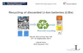 Recycling of discarded Li-Ion batteries (LIBs)cc.oulu.fi/~kamahei/q/NRD8/Kero.pdf · Batterifondsprogrammet Recycling of discarded Li-Ion batteries (LIBs) Nordic Recycling Day VIII