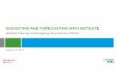 Budgeting and Forecasting with NetSuite - RSM US€¦ · •Depth of NetSuite expertise •Experienced implementation teams with strong client understanding across industries •Focus