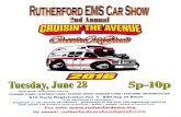 CLASSIC CARS • ANTIQUE CARS • STREET RODS ......RAIN DATE: Wednesday,June 29 CLASSIC CARS • ANTIQUE CARS • STREET RODS • MUSCLE CARS • CUSTOMS • MOTORCYCLES $15 Early
