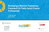 Developing a Minimum Competency Framework for …...Public Sector Accounting and Reporting Program Developing a Minimum Competency Framework for Public Sector Finance Professionals
