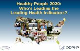 Who’s Leading the Leading Health Indicators? Webinar...and Health Promotion, U.S. Department of Health and Human Services Maria Mirabelli, PhD, MPH – National Center for Environmental