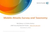 Mobile Attacks Survey and Taxonomy · 2019-07-16 · Time March 2011 Category Trojan malware Platform Android Targets Any Android users Vulnerability Code exploit leads to root control