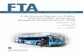 FTA Annual Report on Public Transportation Innovation ... · projects of national significance that improve public transportation. During this changing time, public transit agencies