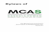 Bylaws of1).pdf · Bylaws of Mechanical Contractors Association of Saskatchewan Inc. Revised June 3, 2011 4 ARTICLE 1 - INTERPRETATIONS 1.01 Definitions: In this Bylaw and all other