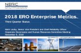 2018 ERO Enterprise Metrics of Trustees... · 2018-10-31 · 2018 ERO Enterprise Metrics. Third Quarter Status. Mark Lauby, Senior Vice President and Chief Reliability Officer. Corporate