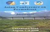 Keynote SpeechsTheme 1. Permafrost engineering, properties of frozen soils, model development, and their applications A. Rist, M. Phillips, W. Haeberli Influence of snow meltwater