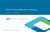OCF Certificate Policy - Open Connectivity Foundation (OCF) Certificate Policy.pdf · 01 Sep 11, 2018 Baseline - Bug 1671 - Certificate Policy for OCF PKI (Also Bug 1673 is included