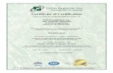 Certificate of Certificationscientificmaterials.com/downloads/ISO9001-2015...ISO 9001:2015 Growth of Crystals, Manufacture of Components, Design and Assembly of Lasers and Optical