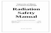 Radiation Safety Manual - Illinois · campus Radiation Safety Officer and the Radiation and Laser Safety CommitteeChair. The permit is then returned to the applicant in duplicate.