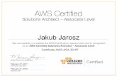 Jakub Jarosz - s3-eu-west-1.amazonaws.com...Jakub Jarosz February 27, 2017 Certificate AWS-ASA-32167 February 27, 2019