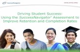 Driving Student Success: Using the SuccessNavigator ...Training/... · • A 30-minute online, nonproctored, noncognitive assessment for incoming college students: Low stakes, diagnostic