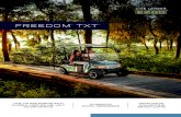 FREEDOM TXT · 2020-01-22 · freedom® txt® electric gas dimensions overall length 93.5 in (237 cm) overall width 47.0 in (119 cm) overall height (w/o roof) 46.5 in (118 cm) overall