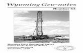 Wyoming Geo-noteslarge.stanford.edu/publications/power/references/docs/GN... · 2016-02-11 · Rodney H. De Bruin, Staff Geologist - Oil and Gas Ray E. Harris, Staff Geologist - Industrial