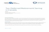 Tax-Deferred Retirement Saving Tax-Deferred Retirement Saving in Canada . Canadian employers who sponsor