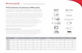 PTZ Dome Cameras Mounts - Honeywell · PTZ Dome Cameras Mounts Technical Specifications MECHANICAL MODEL NO. WEIGHT CONSTRUCTION/ FINISH DIMENSIONS HDZPMA 2.05 lb. (0.93 kg) SECC/White