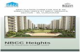 NBCC Heights · SectorNBCC HEIGHTS • -89, Gurugram, Haryana APPLICATION FOR ALLOTMENT OF A DWELLING UNIT THE GENERAL MANAGER (REAL ESTATE) NBCC (INDIA) LIMITED, NBCC Place, Bhisham