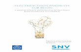 ELECTRIFICATION PATHWAYS FOR BENIN - SNV · The research report is based on experiences gained by the Ministry of Energy during the planning of rural and urban electrification and