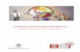 Creativity and Innovation Conference · 2017-10-28 · Research Journal, which he still edits, and in 2014, he founded the new journal Business Creativity and the Creative Economy.