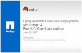 Highly Available OpenStack Deployments with NetApp & Red ...videos.cdn.redhat.com/summit2015/presentations/... · 2) NetApp OpenStack Integrations 3) Red Hat and NetApp OpenStack