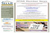 MTAR Member News...MVP Offer, MTAR Dues Payment Plan—there’s still time to budget! 6 September 24, 2018 MTAR Member News Annual Membership Meeting—Wednesday, Oct. 10 Luncheon