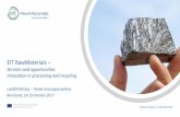 EIT RawMaterials t - Residuo Recurso · EC, 2017. Communication on the 2017 list of Critical Raw Materials for the E U ± Material Stage 11 Main global supplier Share Material Stage
