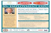50 EmploymEnt Exposeniorservicesalex.org/wp-content/uploads/2016/02/... · FREE & PARKING! 50+ EmploymEnt Expo SEMINARS: • Online Applications • Changing Careers CONTINUING EDUCATION: