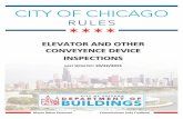 ELEVATOR AND OTHER CONVEYENCE DEVICE INSPECTIONS · "Elevator inspector" means a person licensed as an elevator inspector by the State of Illinois pursuant to Section 60 of the Elevator