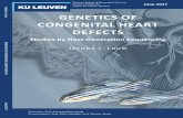 Genetics of Congenital Heart Defects - UZ Leuven thesis Genetics CHD L… · At least 18 distinct types of congenital heart defects are recognized, with many additional anatomic variations.
