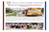 Back to School Information - Perry Township · Back to School Information 2015-2016 The outstanding staff members of Perry Townships Schools, who impact the lives of the children
