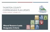 Thurston County Comprehensive Plan Update · 2018-01-16 · THURSTON COUNTY COMPREHENSIVE PLAN UPDATE PLANNING COMMISSION – NOVEMBER 15, 2017 Land Use. Natural Resources. Housing.