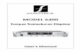 Model 6400 Torque Transducer Display - magtrol.com · Torque Transducer Display powers the transducer and utilizes high speed digital signal processing to display torque, speed, mechanical