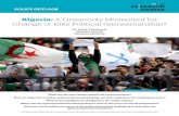 Algeria: A Grassroots Movement for Change or Elite ... · Under the leadership of President Abdelaziz Bouteflika, the Algerian regime was effectively able to buy peace via the wealth