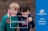 2018 EMPOWERED ANNUAL REPORT · to reah their full potential as produ tive, aring, responsile itizens. mission. we elieve that in order to reah their full potential, every hild needs: