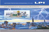 LPI PRODUCT Summary Brochure - Lightning Protection · Earth Rods and Accessories LPI offers a range of earthing products and accessories as part of its packaged solution for the