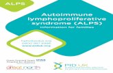 Autoimmune lymphoproliferative syndrome (ALPS) · 2018-04-16 · Autoimmune lymphoproliferative syndrome ... cause similar symptoms and it is important that careful evaluation is