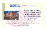 Participation of Chelyabinsk State University in the PEN-International project · 2010-07-08 · 1 Participation of Chelyabinsk State University in the PEN-International project USA,