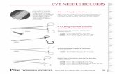 CVT NEEDLE HOLDERS - Instrumental Quirúrgico · 2014-09-24 · Cardiac Needle Holders (continued) BERRY STERNAL NEEDLE HOLDER A large heavy duty needle holder with 6 mm wide jaws