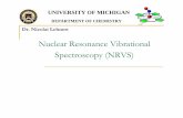 Nuclear Resonance Vibrational Spectroscopy (NRVS)lehnert/picts/NRVS.pdf · 2013-05-08 · Nuclear Resonance Vibrational Spectroscopy (NRVS) Synchrotron-based vibrational technique