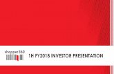 1H FY2018 INVESTOR PRESENTATION - Singapore Exchange · DISCLAIMER This presentation does not constitute, or form any part of any offer for sale or subscription of, or solicitation