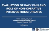 EVALUATION OF BACK PAIN AND ROLE OF NON-OPERATIVE ......UTPAL GHOSH, MD, FACP Staff Physician MEDVA MED CENTER Assistant Professor BCM 03/01/2017 . Clinical Summary