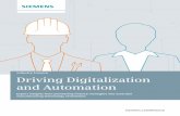 Whitepaper: Driving Digitalization and Automation (pdf) · 2020-06-02 · 2 Driving Digitalization and Automation Siemens Financial Services Fall 2015 3 1. Increase production capacity