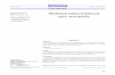 Methanol-induced bilateral optic neuropathy · 2008-04-10 · history and physical examination in the diagnosis of methanol toxicity, ... Further work-up included chromatographic