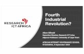Fourth Industrial Revolution? - Research ICT Africa · 2019-09-09 · Fourth Industrial Revolution? Alison Gillwald Executive Director, Research ICT Arica Adjunct Professor: University