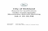 Cedar Creek/Juanita Stormwater Retrofit PlanningAdmin/Finance...City of Kirkland Request for Qualifications Cedar Creek/Juanita Stormwater Retrofit Planning Job # 29-20-PW Issue Date: