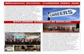 BROADOAK SCHOOL- CAREERS WEEK 2020 · Mr Stott’s Year 8 Geography pupils were lucky enough ... this develop their CV and careers prospects in any sector of employment, but it has