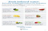 Fruit-infused water - CAMC.org · Fruit-infused water: flavorful, healthy alternatives for hydration The following recipes have less sugar than juice or soda, more vitamins and minerals,