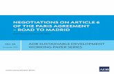 Negotiations on Article 6 of the Paris Agreement â€“ Road to ... ... Negotiations on Article 6 of the